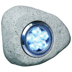 Lămpi grădină cu LED, model piatră, 3 buc, 2,7 W, gri RS306