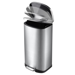 Coș de gunoi cu pedală Della, 50 L, argintiu mat