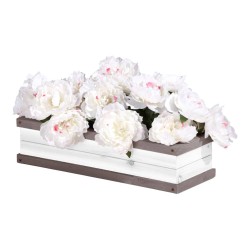 Ghiveci de flori pentru căsuța de joacă, gri și alb