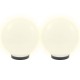 Lămpi bol cu LED 2 buc, sferice, 25 cm, PMMA Lămpi bol cu LED 2 buc, sferice, 25 cm, PMMA