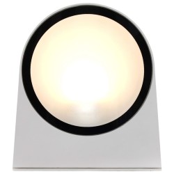 Lampă de perete pentru exterior, 2 buc., alb, 11 W, rotundă