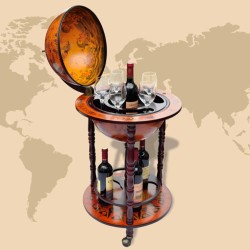Bar tip glob pământesc stativ sticle de vin, lemn de eucalipt