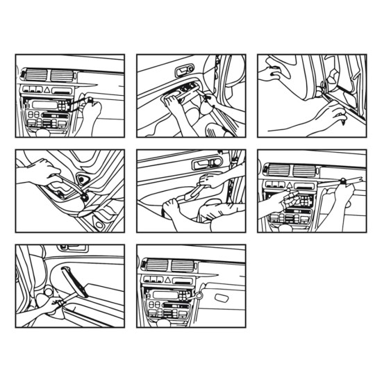 ProPlus Set unelte pentru îndepărtarea radioului auto 12 buc. 590114