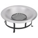 Vatră de foc de exterior cu grătar, 76 cm, oțel inoxidabil Vatră de foc de exterior cu grătar, 76 cm, oțel inoxidabil