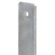 Ancore de gard, 2 buc., argintiu, 8x6x60 cm, oțel galvanizat