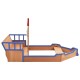 Groapă de nisip, navă pirat, 190 x 94,5 x 101 cm, lemn de brad