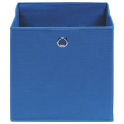 Cutii depozitare 10 buc. albastru 28x28x28 cm material nețesut