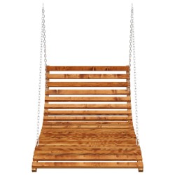 Balansoar pat, 115x147x46 cm, lemn masiv curbat cu finisaj tec