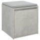 Cutie cu sertar, gri beton, 40,5x40x40 cm, lemn compozit