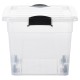 Cutii de depozitare cu roți/capace, 2 buc., transparent, 40 L Cutii de depozitare cu roți/capace, 2 buc., transparent, 40 L