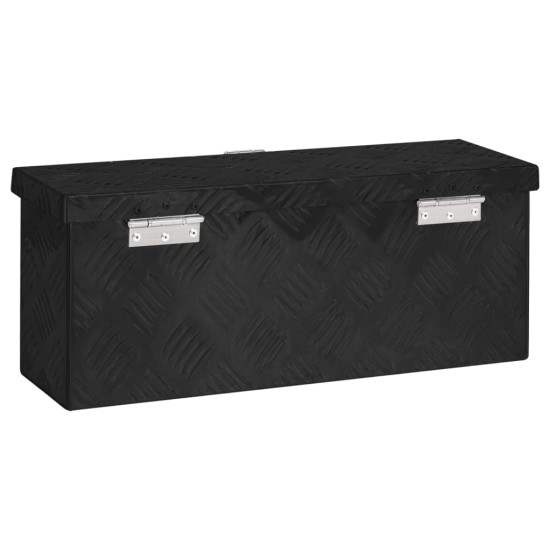 Cutie de depozitare, negru, 50x15x20,5 cm, aluminiu