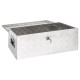 Cutie de depozitare, argintiu, 90x47x33,5 cm, aluminiu