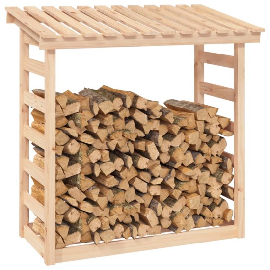 Rastel pentru lemne de foc, 108x64,5x110 cm, lemn masiv pin