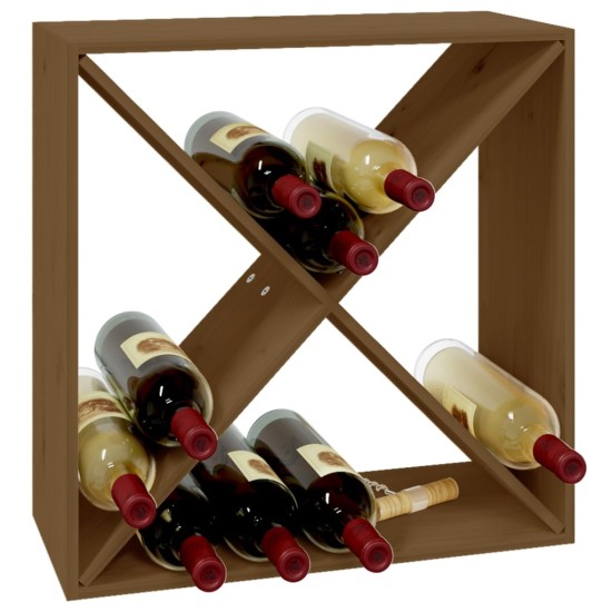 Dulap de vinuri, maro miere, 62x25x62 cm, lemn masiv de pin