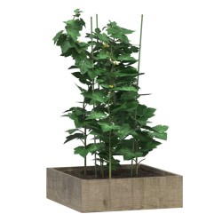 Suport plante de grădină cu 3 inele, 5 buc, verde, 45 cm, oțel
