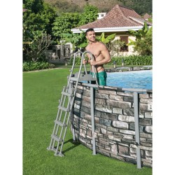 Bestway Scară de siguranță piscină cu 4 trepte Flowclear, 132 cm