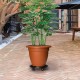 Cărucior pentru plante cu roți, diametru 30 cm, negru, 170 kg