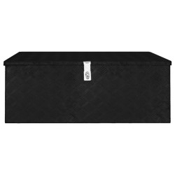 Cutie de depozitare, negru, 100x55x37 cm, aluminiu