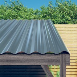 Panouri de acoperiș 36 buc. oțel vopsit gri 60x36 cm