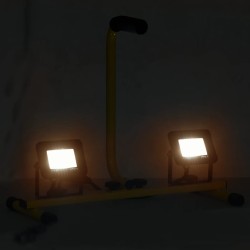 Proiector cu LED și mâner, 2x10 W, alb cald