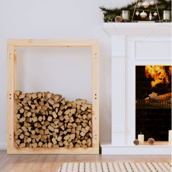 Rastel pentru lemne de foc, 80x25x100 cm, lemn masiv pin