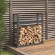 Rastel pentru lemne de foc, gri, 110x35x108,5 cm lemn masiv pin Rastel pentru lemne de foc, gri, 110x35x108,5 cm lemn masiv pin