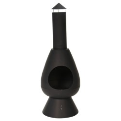 Șemineu cu horn "Ambient", negru, 110 cm