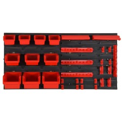 Set rafturi atelier 35 buc. roșu / negru 77x39 cm polipropilenă