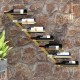 Suport sticle de vin, de perete, 7 sticle, auriu, metal