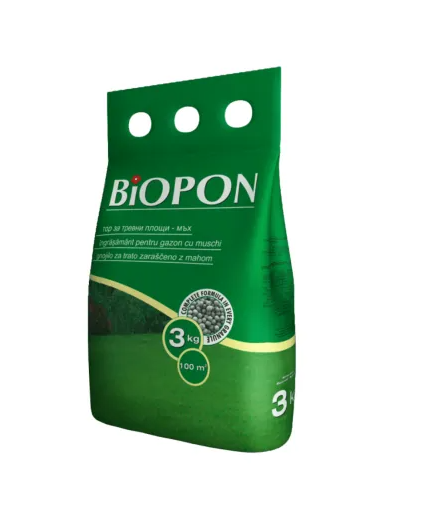 Bros B1389 – BIOPON ingrasamant gazon cu muschi control 3 kg BIOPON ingrasamant gazon cu muschi control 3 kg – Bros B1389