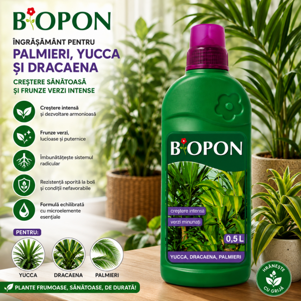 BIOPON ingras palmieri, yucca and dracaena 0,5 l – Bros B9597
