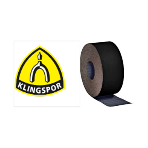 Rola abraziva pe suport de panza KL382G, granulatie G100, 10 mm x 50 m, KLINGSPOR KL382G100 – KLINGSPOR KL382G100