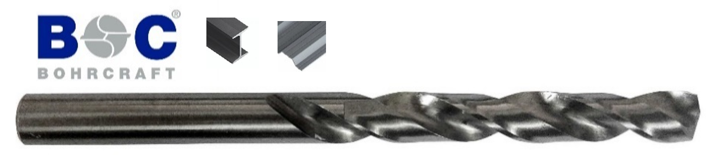 Burghiu cilindric scurt pentru metal DIN338 HSS, tip N, laminat, Bohrcraft 12x151 mm, U11000101200