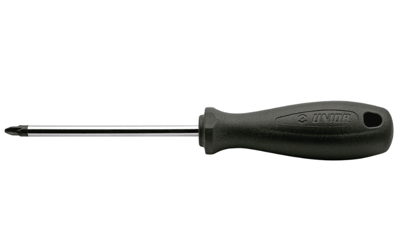 Surubelnita Pozidriv PZ2 UNIOR 100 mm, otel cromat, maner din polipropilena – UNIOR U616395