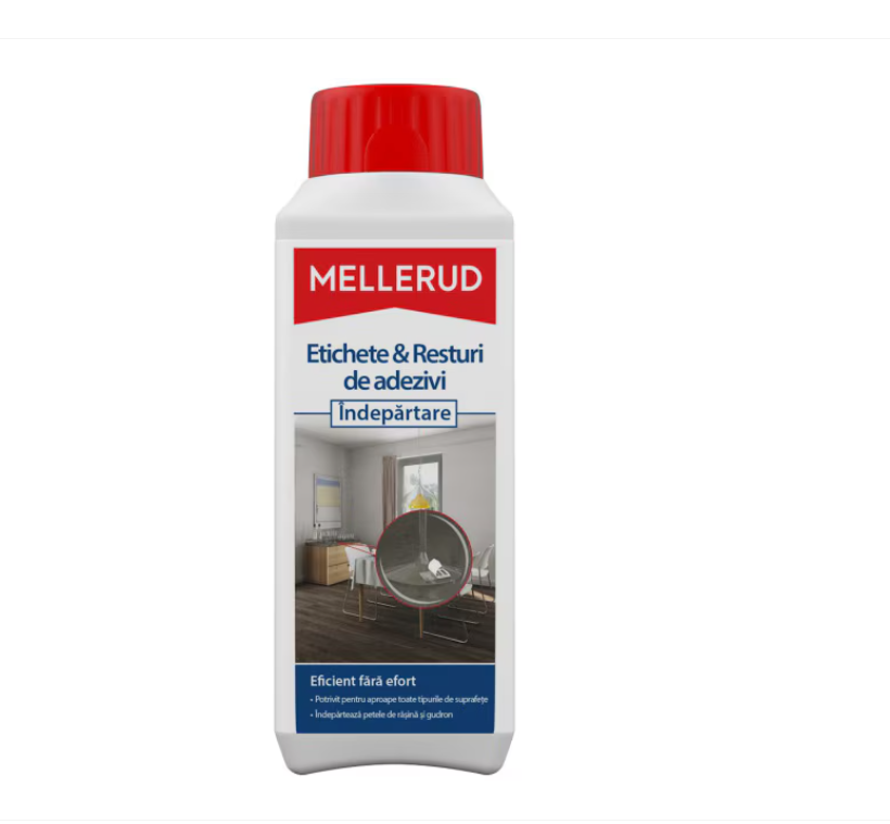 MELLERUD 760018 - Soluție pentru îndepărtarea etichetelor și a resturilor de adeziv 250 ml – MELLERUD T1766