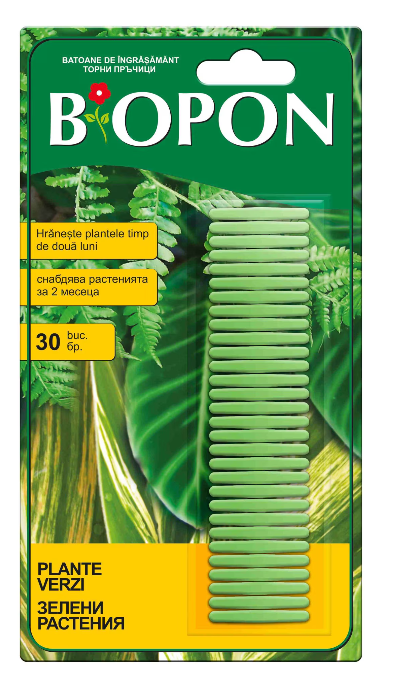 BIOPON 1125 - ingrasamant plante verzi batoane 30 buc – BIOPON B7596
