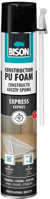 Bison PU BISON 60PAI – Spuma poliuretanica pentru polistiren BISON 60 secunde Spuma poliuretanica pentru polistiren BISON 60 secunde – Bison PU BISON 60PAI