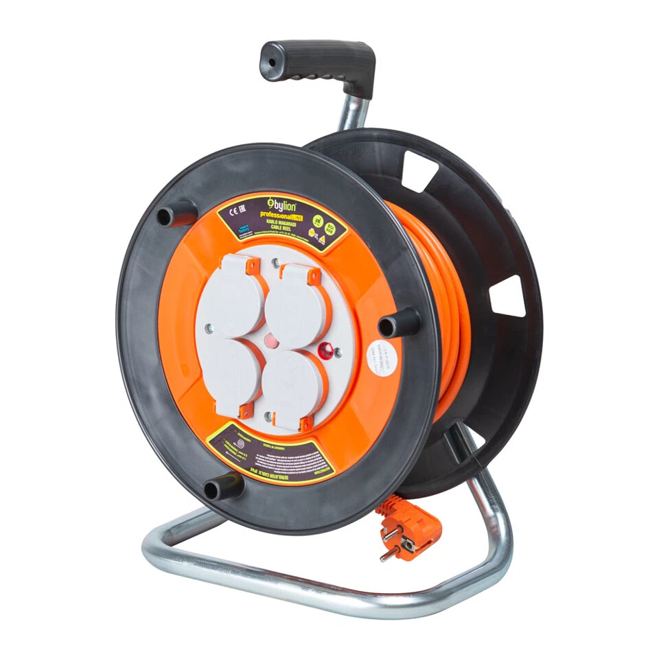 Derulator Cablu Electric cu 4 Prize 35M 3X1.5 Inlet – Elbi Electric & lighting D431