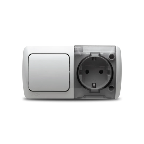 Eva-modul Intrerupator+priza cu CP cu Capac Pt – Elbi Electric & lighting MINT