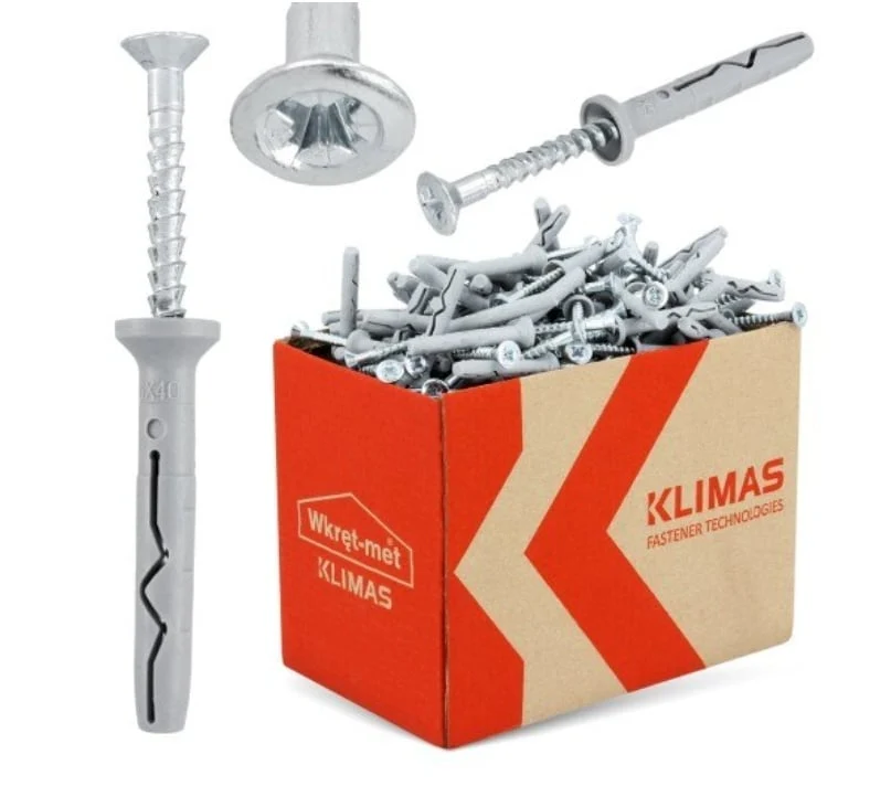 Diblu cu surub pentru montaj prin percutie Wkret-met Klimas 10 180 mm, pentru beton, BCA, caramida si gips-carton – Klimas DP100X180