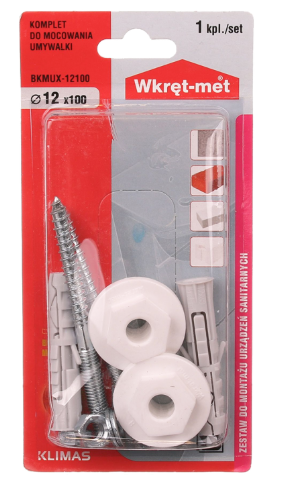 Klimas BKMUX12100 – Diblu cu surub, fixare Lavoar, 12x60 / 8x100, Klimas Wkret-met Diblu cu surub, fixare Lavoar, 12x60 / 8x100, Klimas Wkret-met – Klimas BKMUX12100