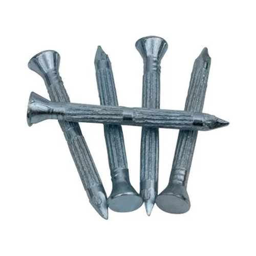 Cuie striate pentru beton,cu cap inecat,otel,zincat alb, 3.5X60mm, CUIEB3,5X60 (set de 100 buc.) – Duplifix CUIEB3,5X60