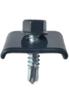 Clema prindere panou gard bordurat cu surub autoforant 6.3X25mm RAL7016, CLEMA 6.3X25 RAL7016 (set de 50 buc.) – Duplifix CLEMA 6.3X25 RAL7016
