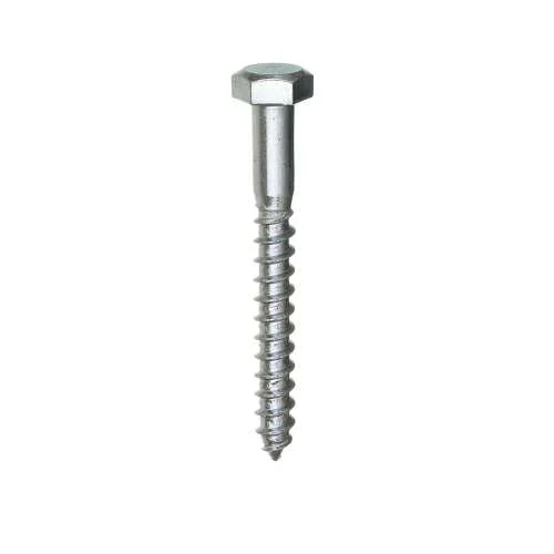Surub pentru lemn, cu cap hexagonal, DIN 571, zincat alb, 10x60mm, SPH10x60 (set de 5 buc.) – Duplifix SPH10x60