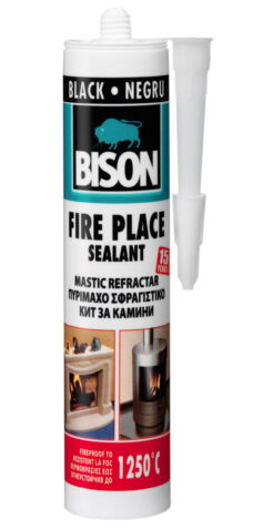 BISON 1250 Fireplace mastic refractar 530g – Bison FMR