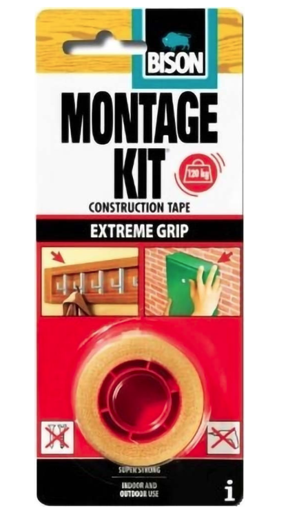 BISON Montagekit Tape - banda adeziva de montaj1,5m*19mm BL – Bison MT1519