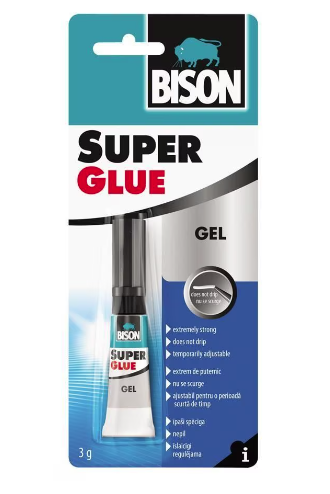 BISON Super Glue Gel 2g*12 blistere crd – Bison SGG212