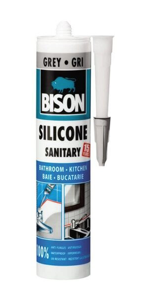 BISON Silicon Sanitar gri 280ml – Bison SSG
