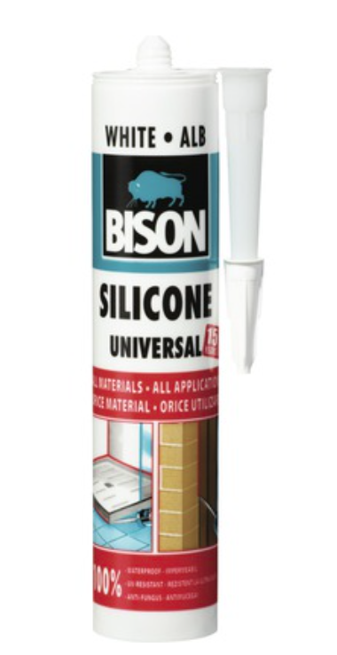 BISON Silicon universal alb 280ml – Bison SUA