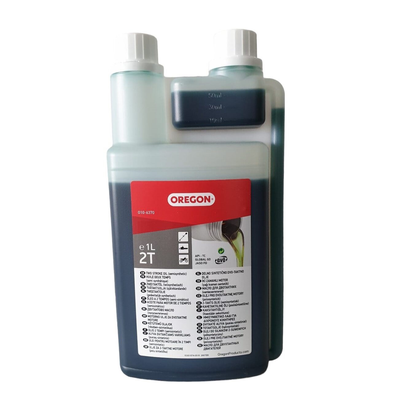 Oregon 567405 – Ulei amestec pentru motoare în 2 timpi Oregon, cu dozator, verde1 L, O10 -6370, 567405 Ulei amestec pentru motoare în 2 timpi Oregon, cu dozator, verde1 L, O10 -6370, 567405 – Oregon 567405